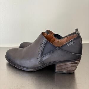 PIKOLINOS Women's 37/6.6-7 Baqueira Gray Brown Leather Ankle Boots Booties Boho